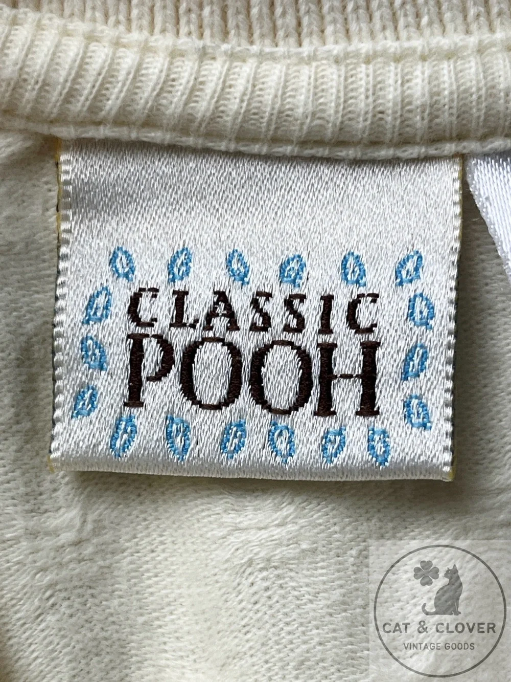 Classic Pooh Vintage Disney Heyman Corp Cream Embroidered Romper & Hat Set 3M